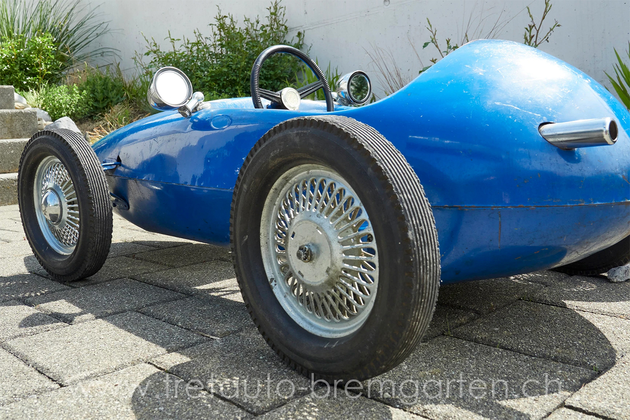 Tretauto Ferrari Midget blau